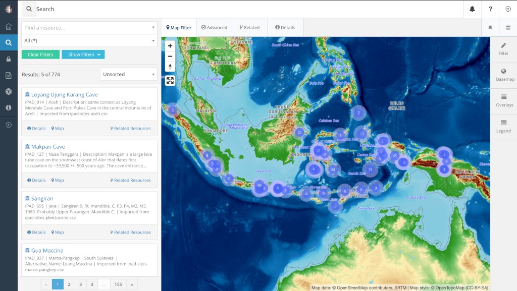 IPAD search map